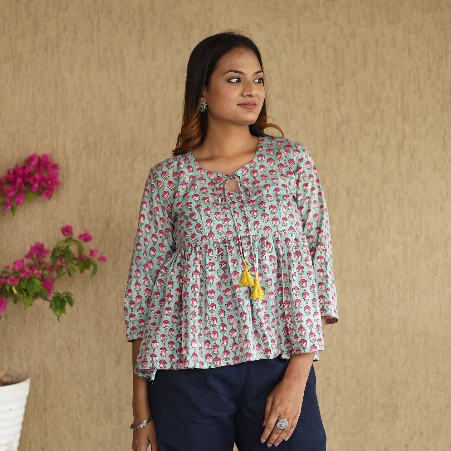 sanganeri crop top