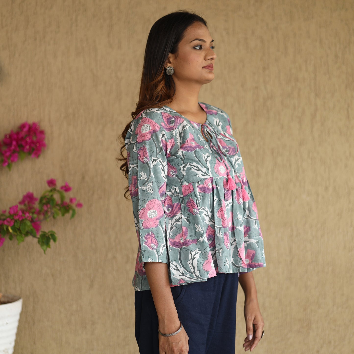 sanganeri crop top