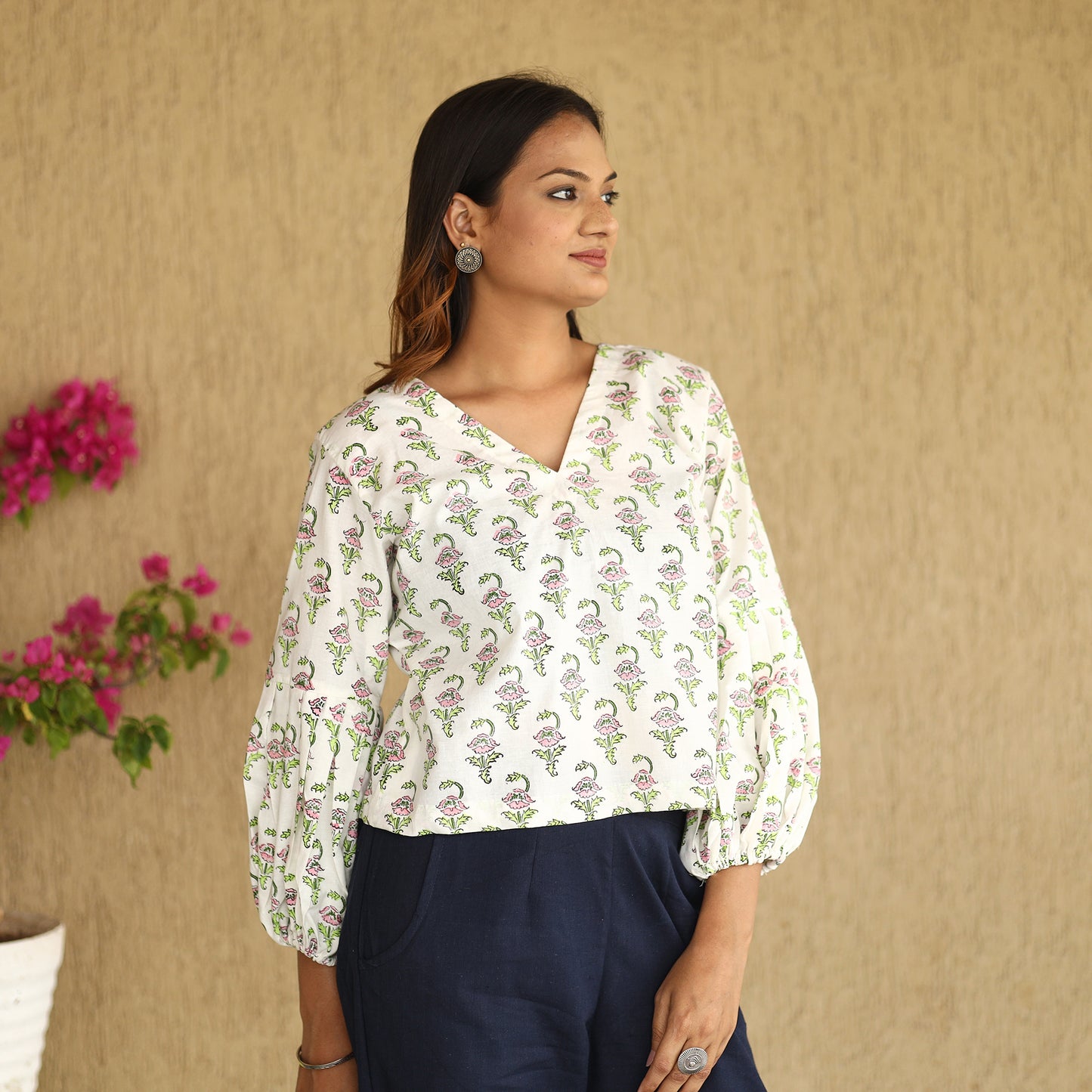 sanganeri crop top