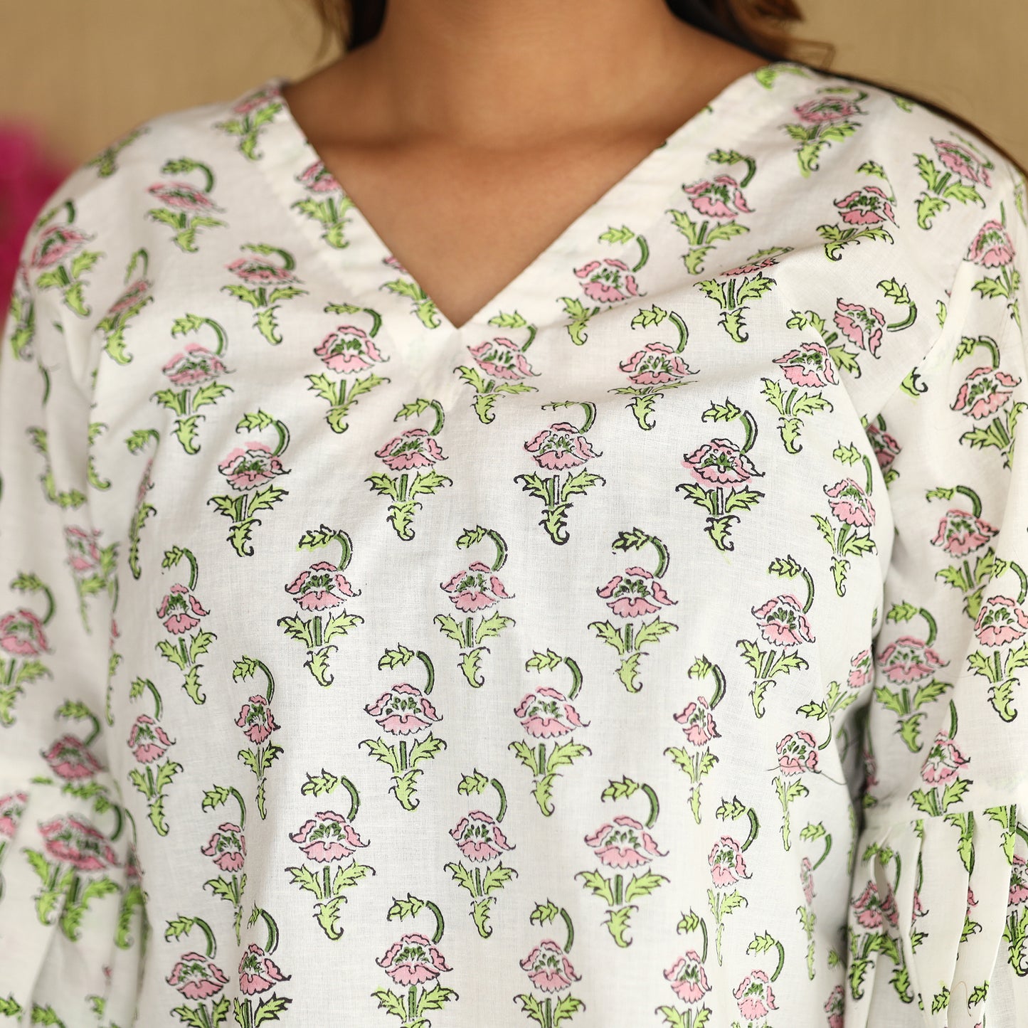 sanganeri crop top