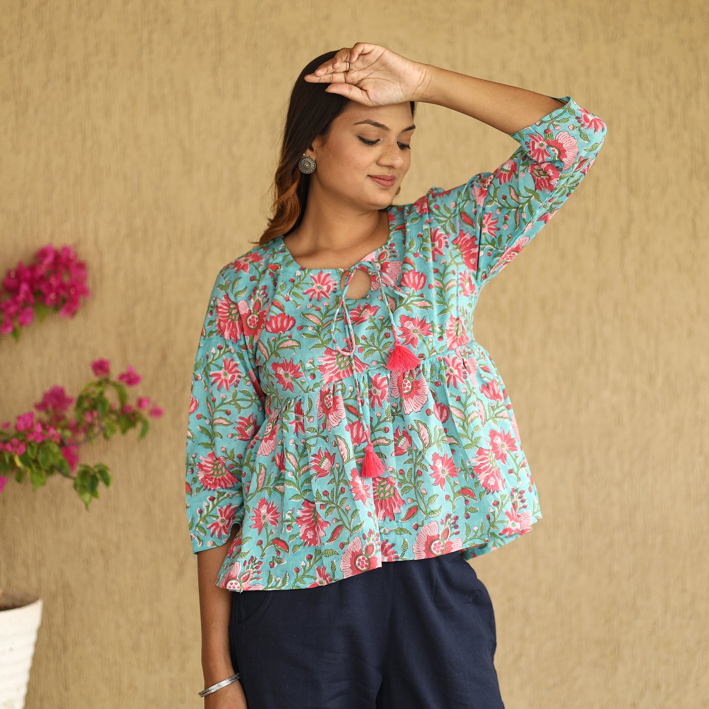 sanganeri crop top