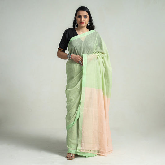 Green - Mangalagiri Godavari Handloom Sada Missing Cotton Saree