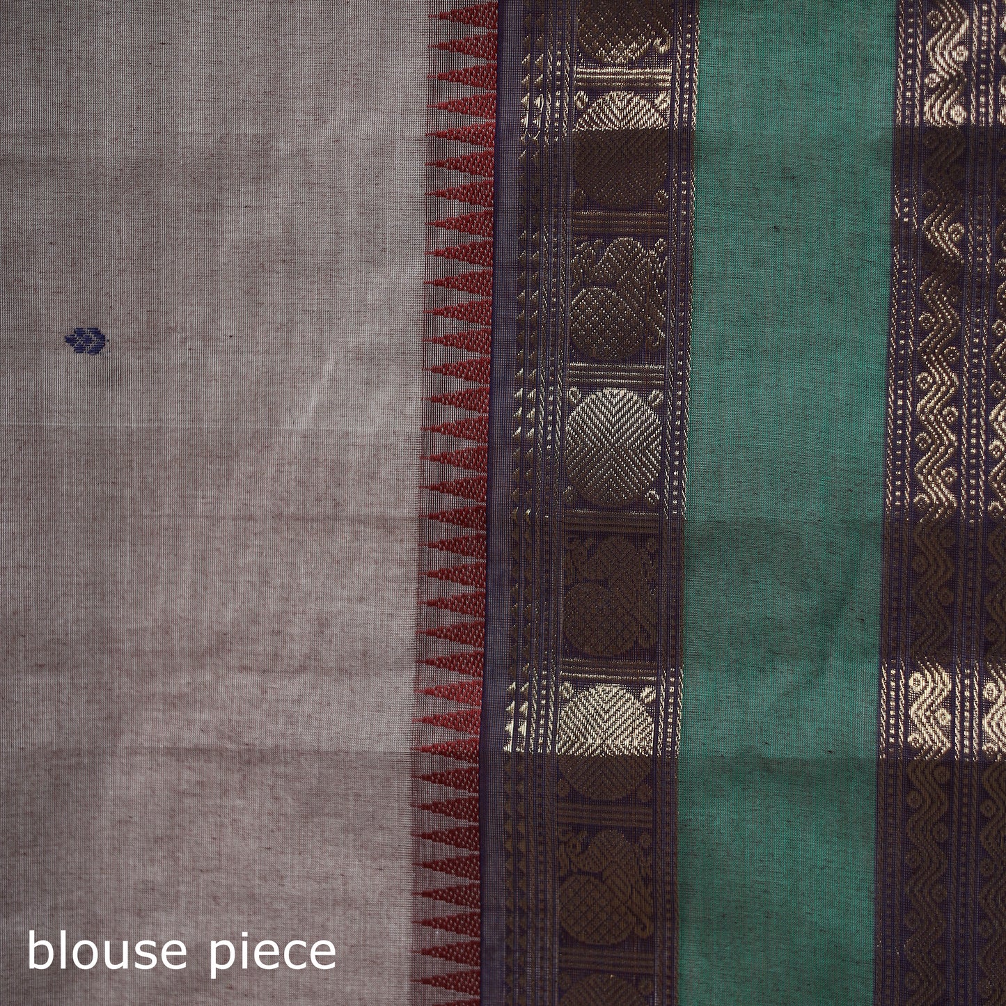 Purple - Kanchipuram Buti Cotton Saree with Border 21