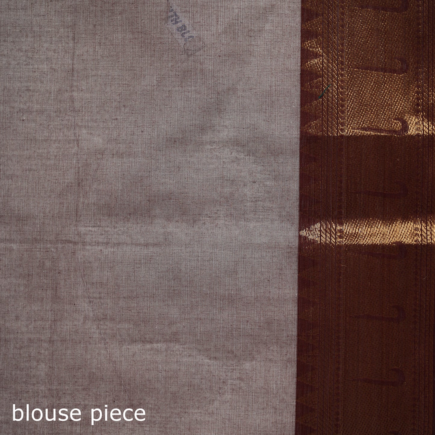Brown - Kanchipuram Buti Cotton Saree with Border 29