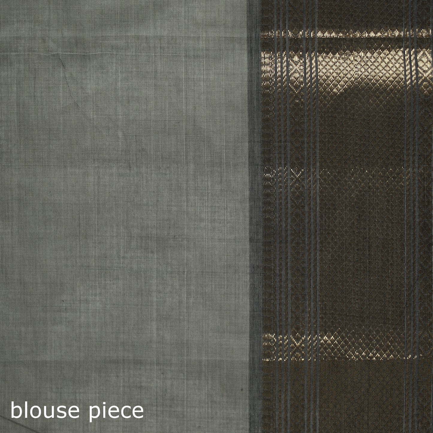 Grey - Kanchipuram Buti Cotton Saree with Border 31