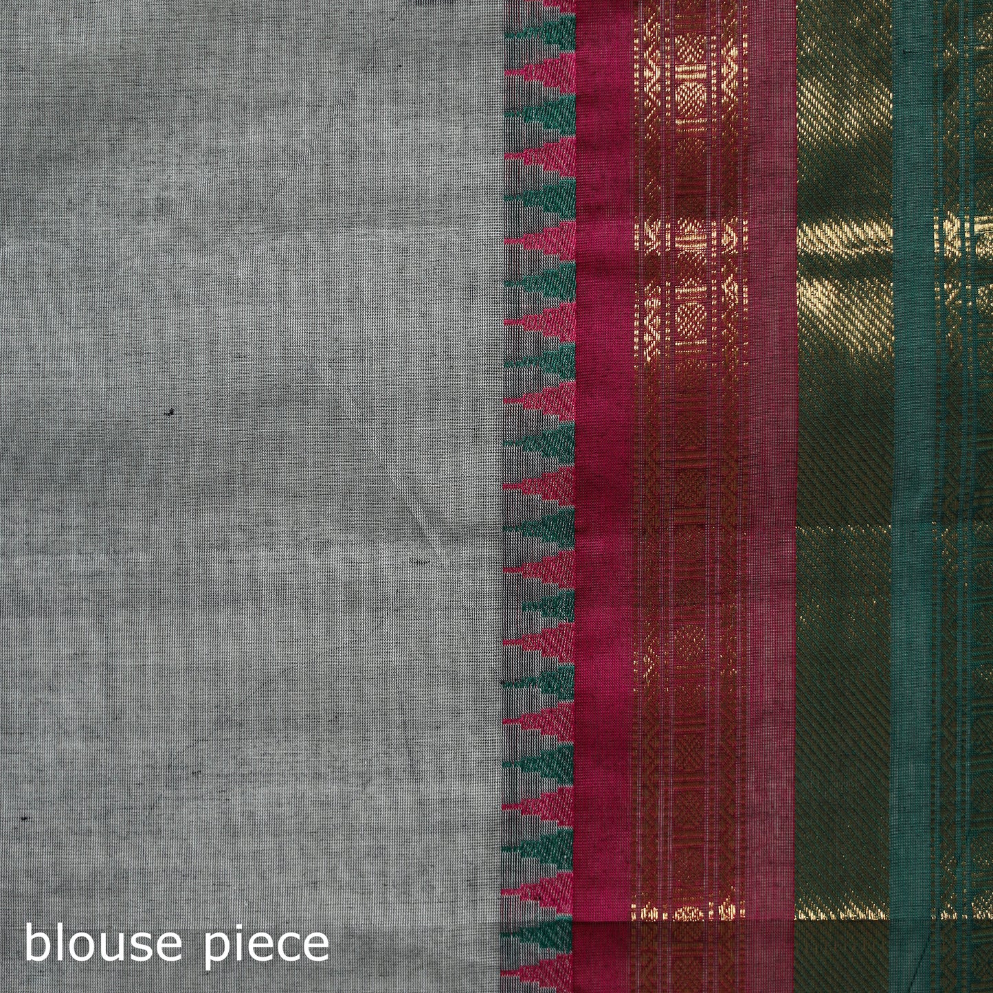 Grey - Kanchipuram Buti Cotton Saree with Border 33
