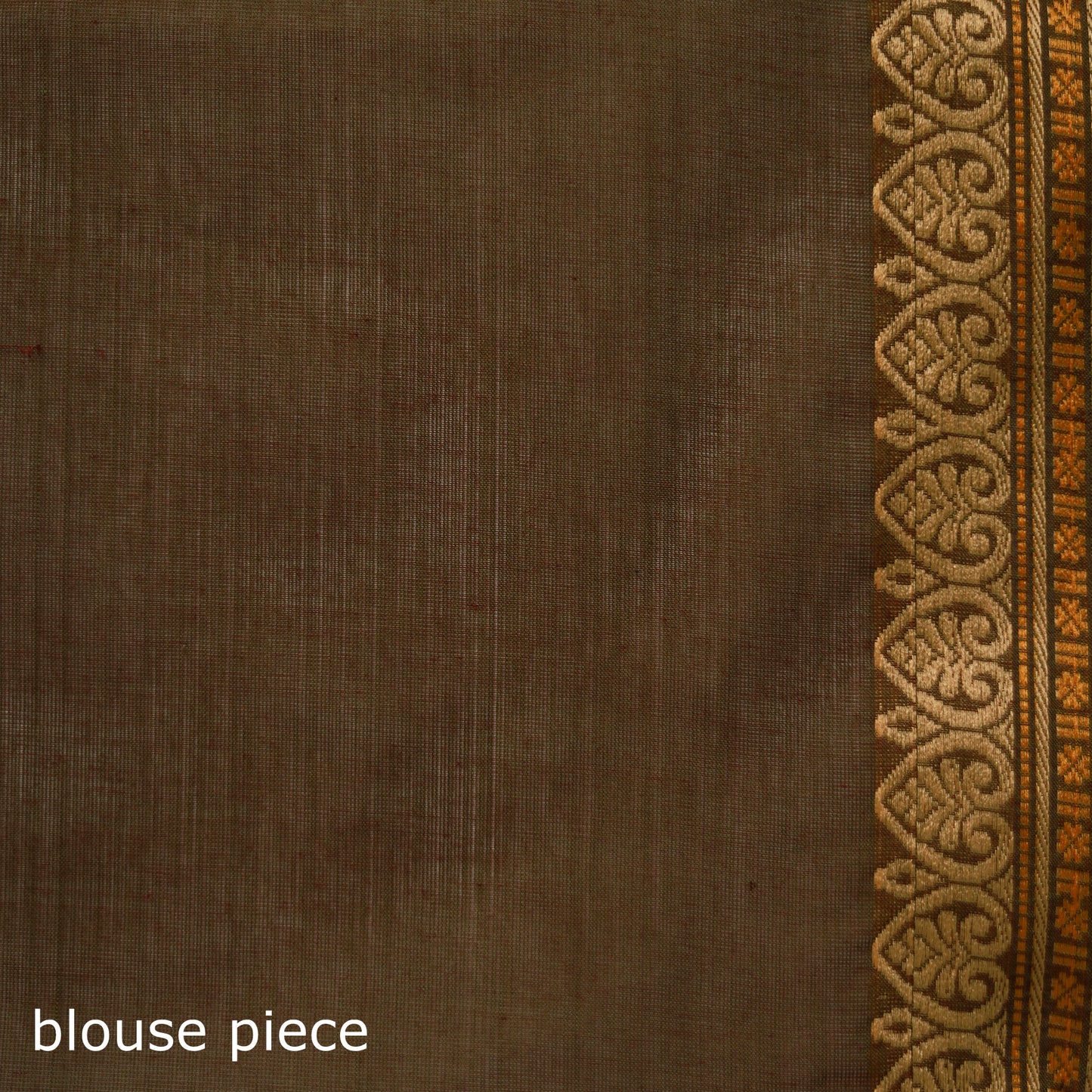 Brown - Kanchipuram Buti Cotton Saree with Border 54