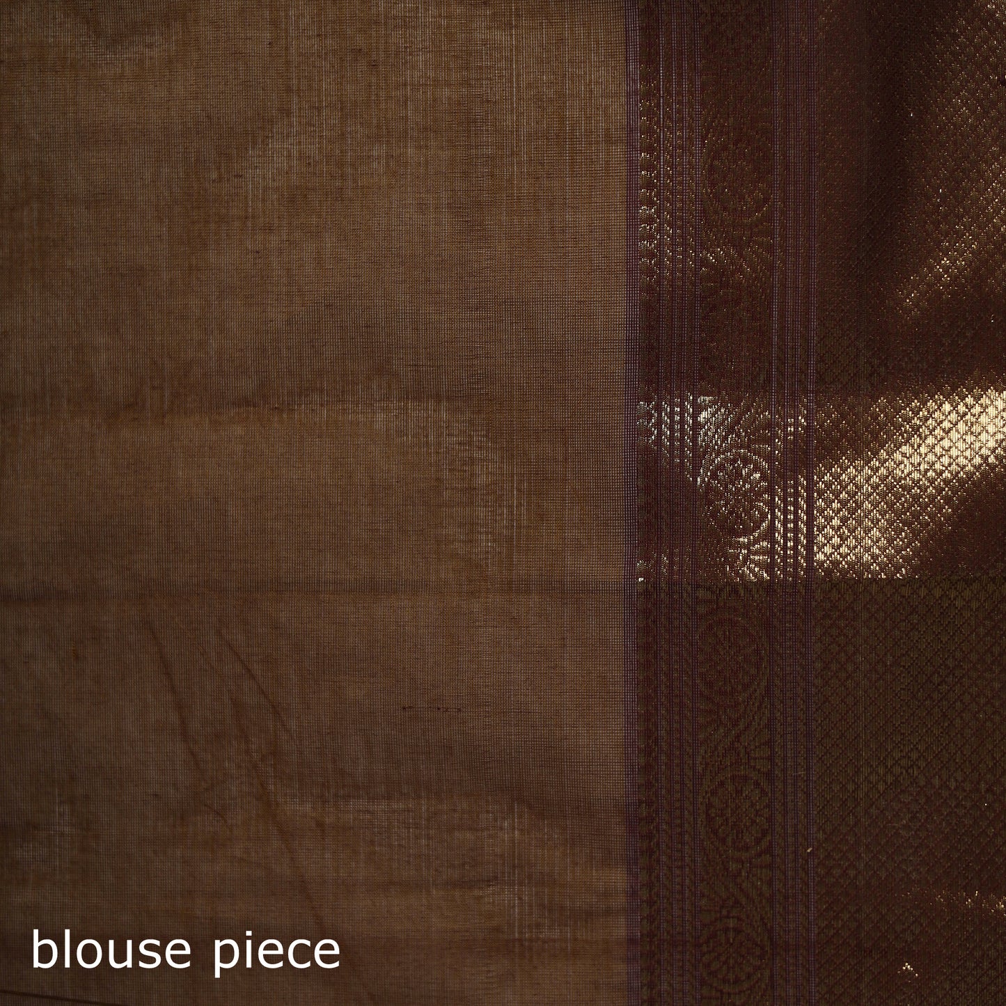Brown - Kanchipuram Buti Cotton Saree with Border 56