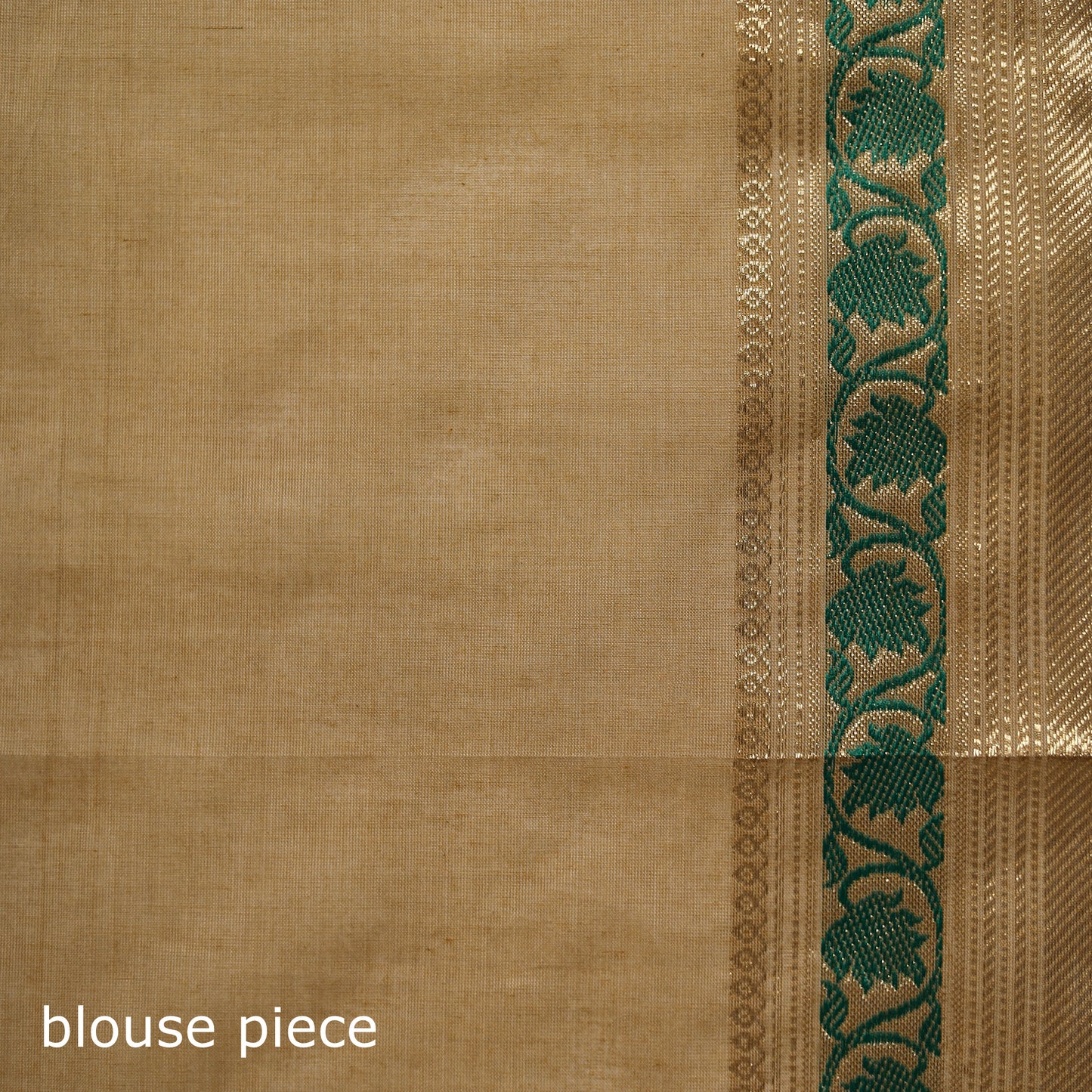Beige - Kanchipuram Buti Cotton Saree with Border 69