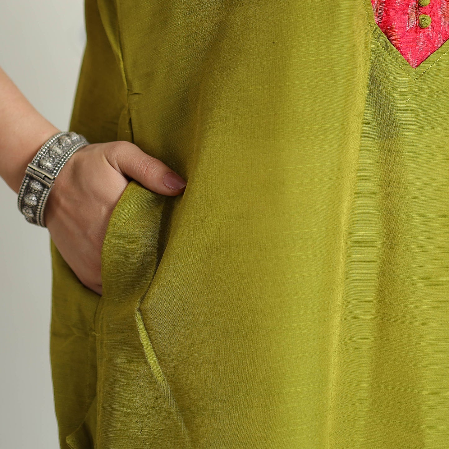 plain silk kurta