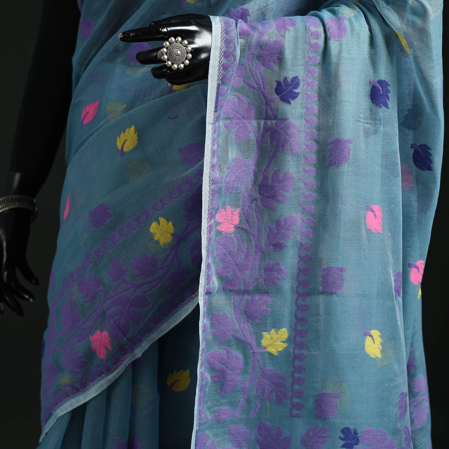 Silk Cotton Dhakai Jamdani Saree 02