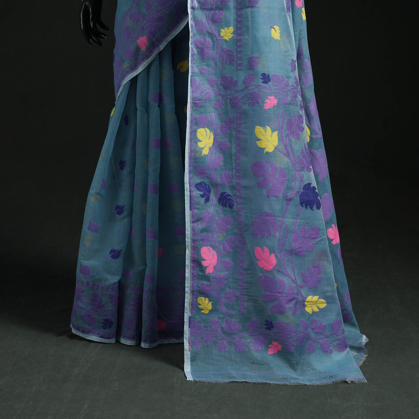 Silk Cotton Dhakai Jamdani Saree 02