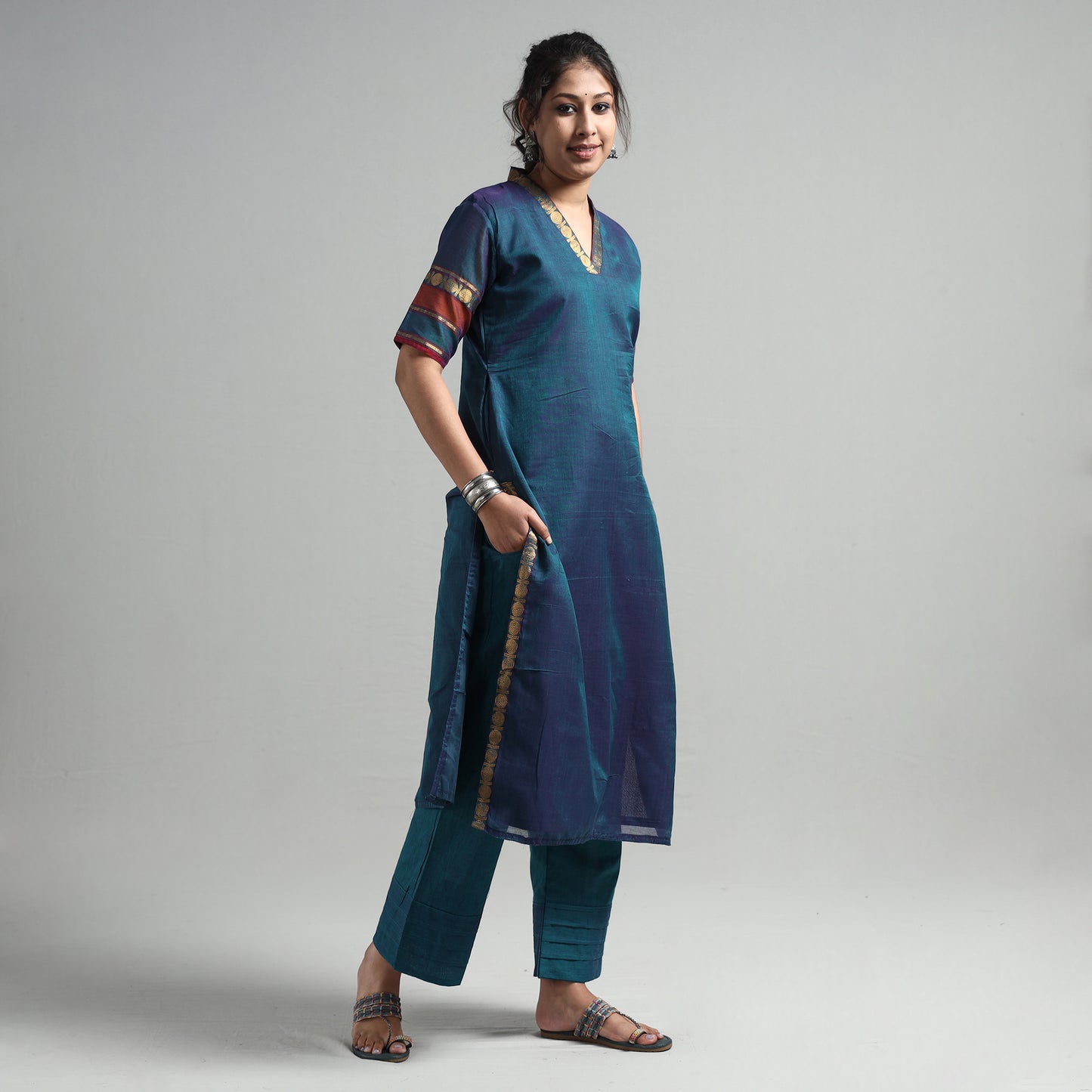 Dharwad Kurta with Palazzo & Dupatta Set