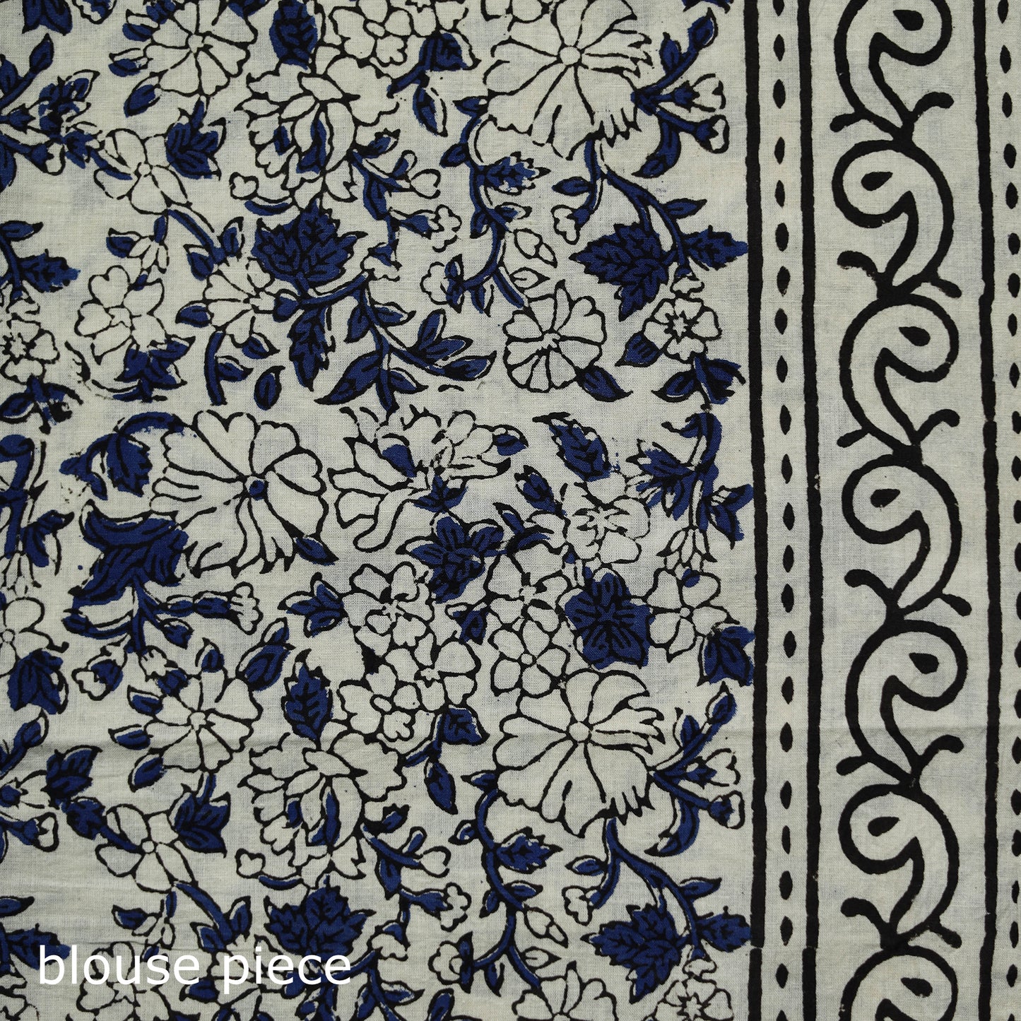 Multicolor - Bagru Hand Block Print Kota Doria Cotton Saree 17