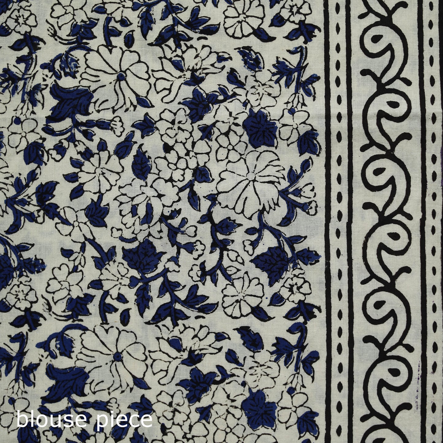 Black - Bagru Hand Block Print Kota Doria Cotton Saree 19