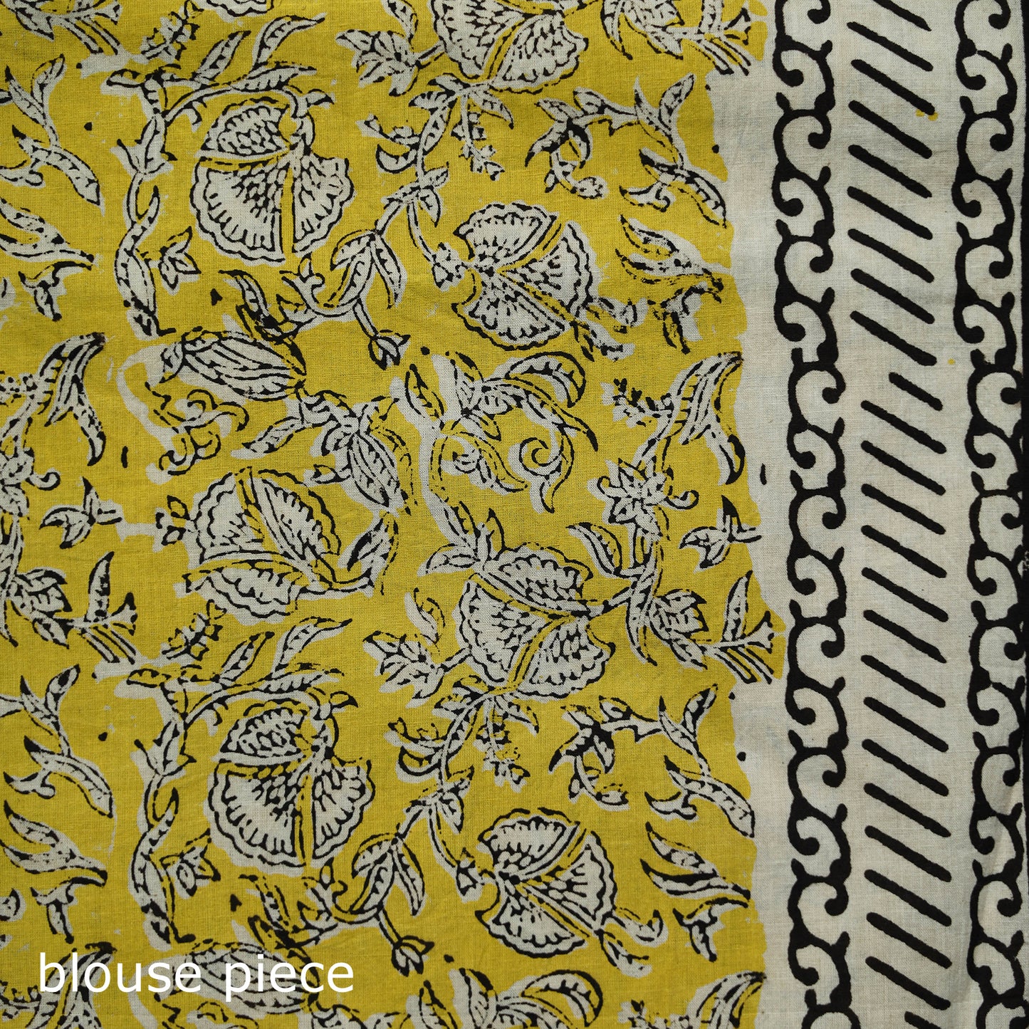 Black - Bagru Hand Block Print Kota Doria Cotton Saree 28