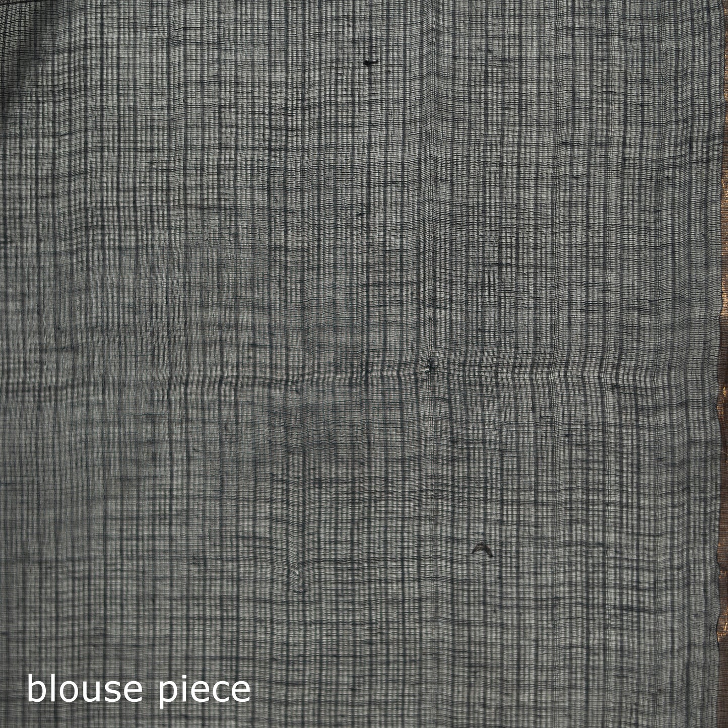 Black - Batik Hand Block Print Kota Doria Cotton Saree 42