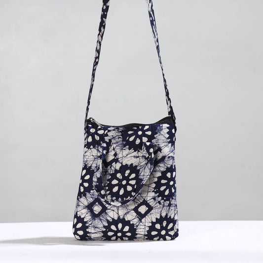 Hand Batik Printed Quilted Cotton Sling Bag 38