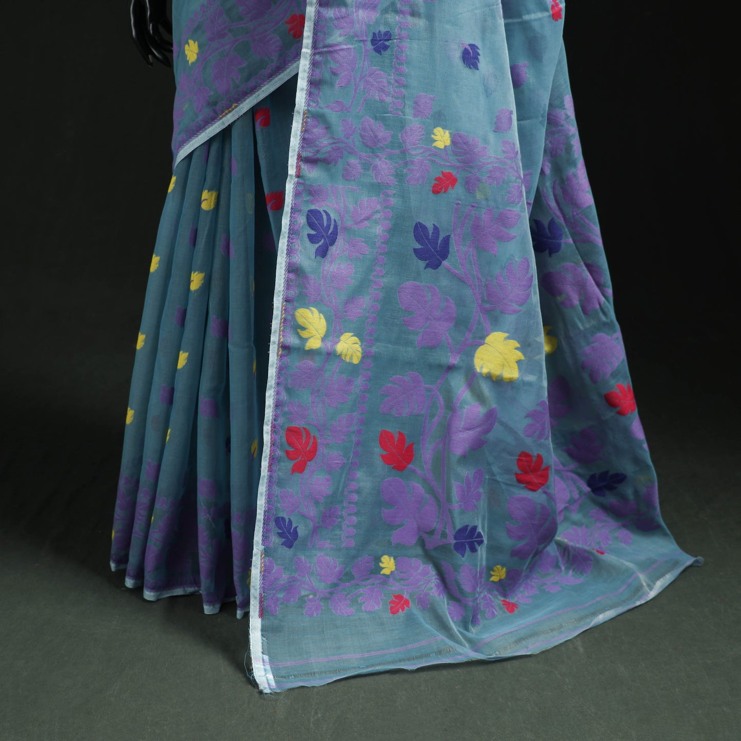 Silk Cotton Dhakai Jamdani Saree 19