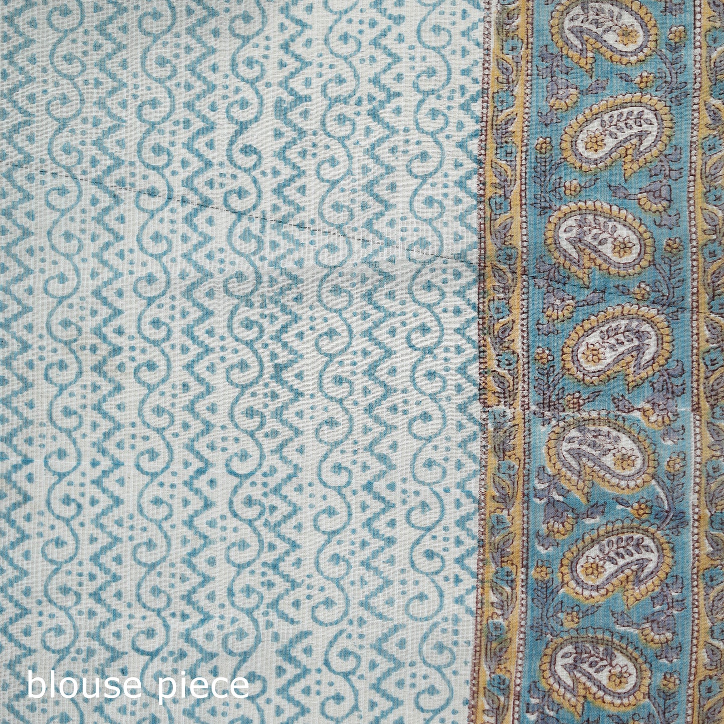 Sanganeri Hand Block Print Kota Doria Cotton Saree 37