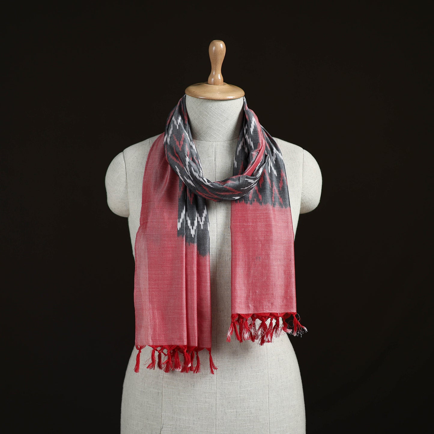 Pochampally Ikat Weave Cotton Stole 14