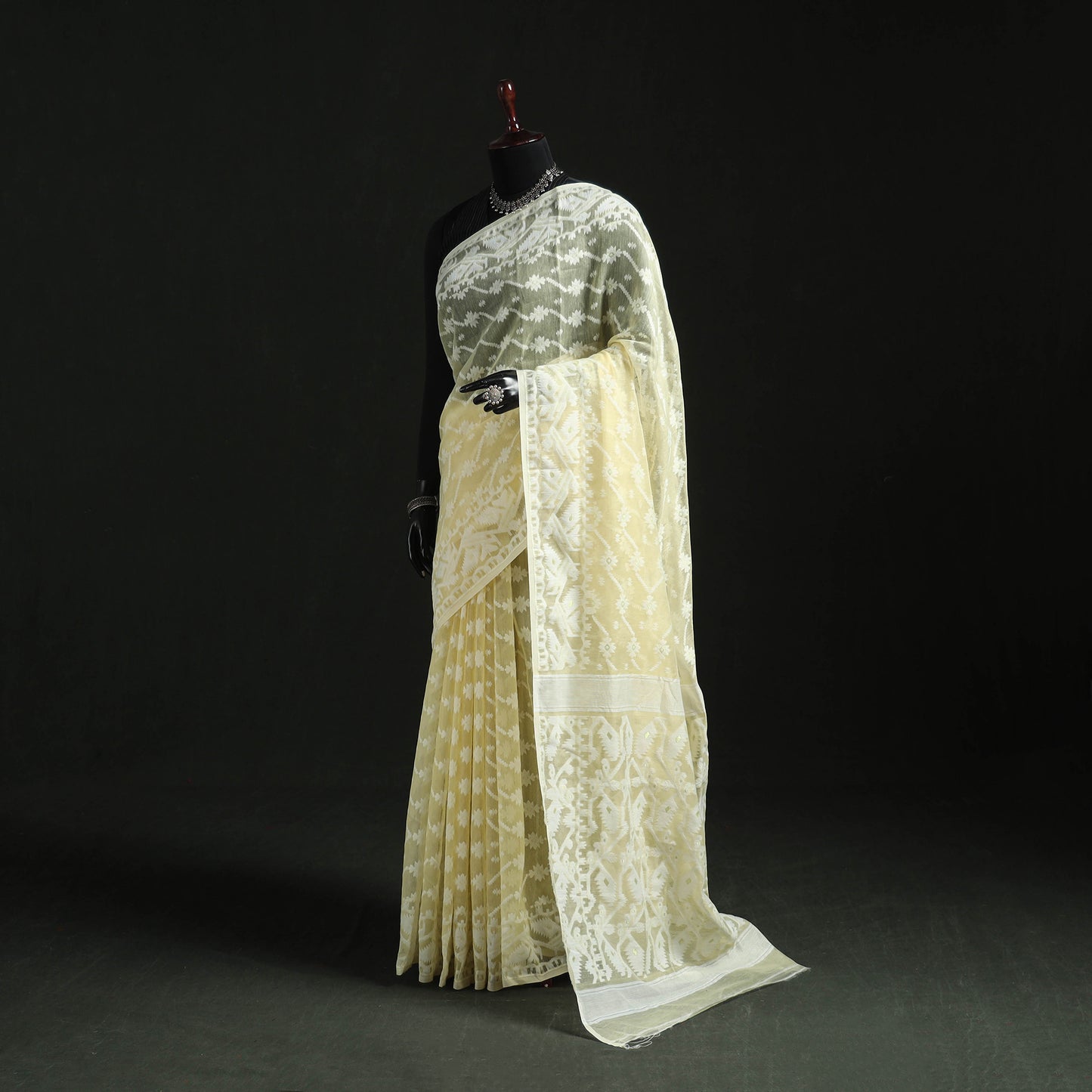 Silk Cotton Dhakai Jamdani Saree 03