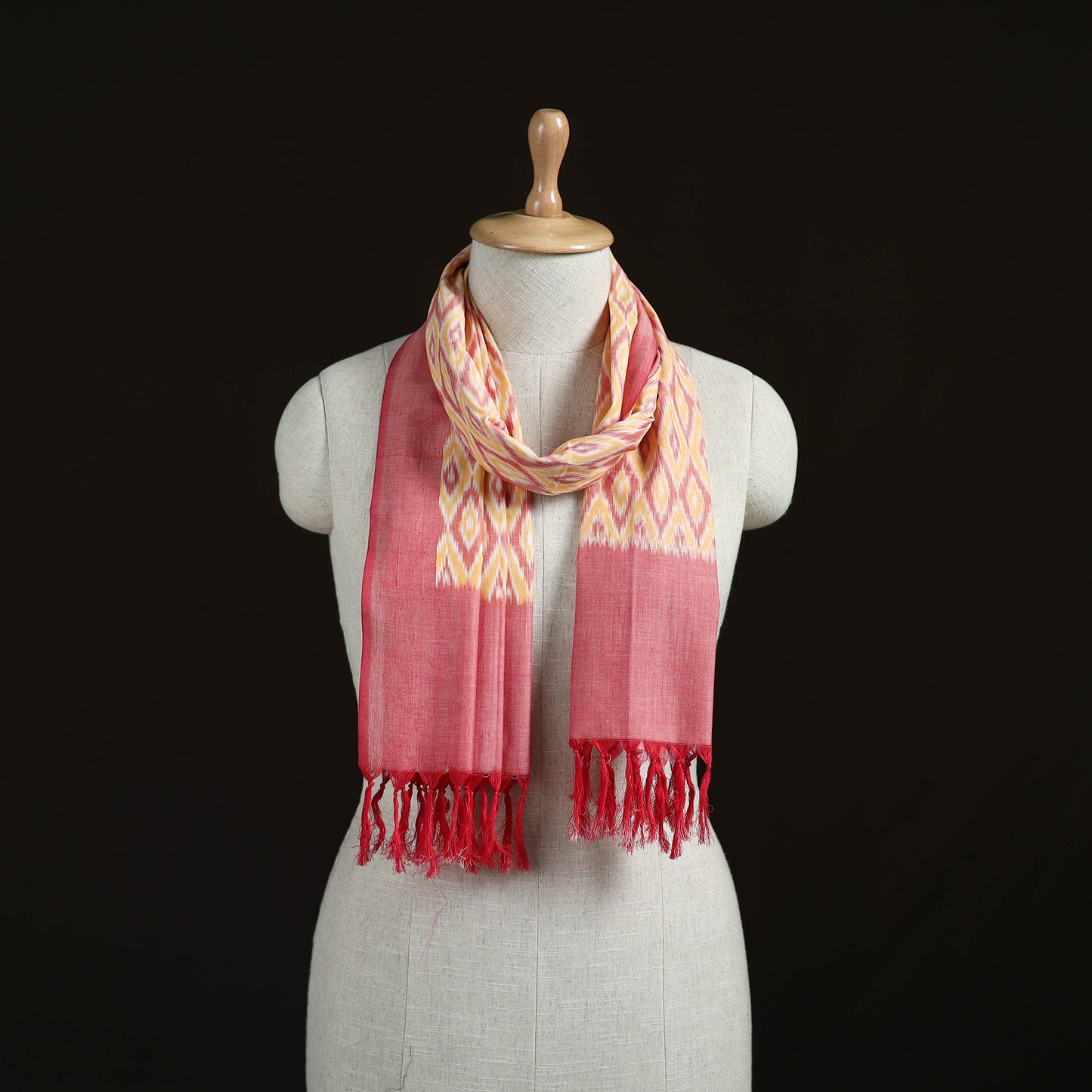 Pochampally Ikat Weave Cotton Stole 21