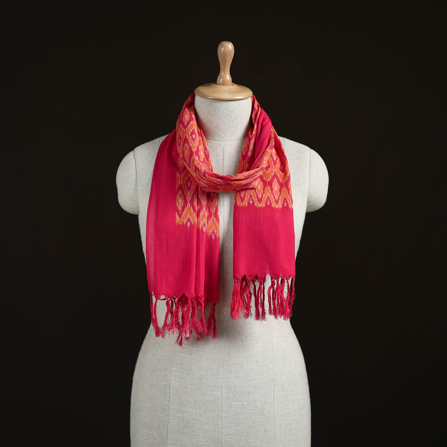 Pochampally Ikat Weave Cotton Stole 26