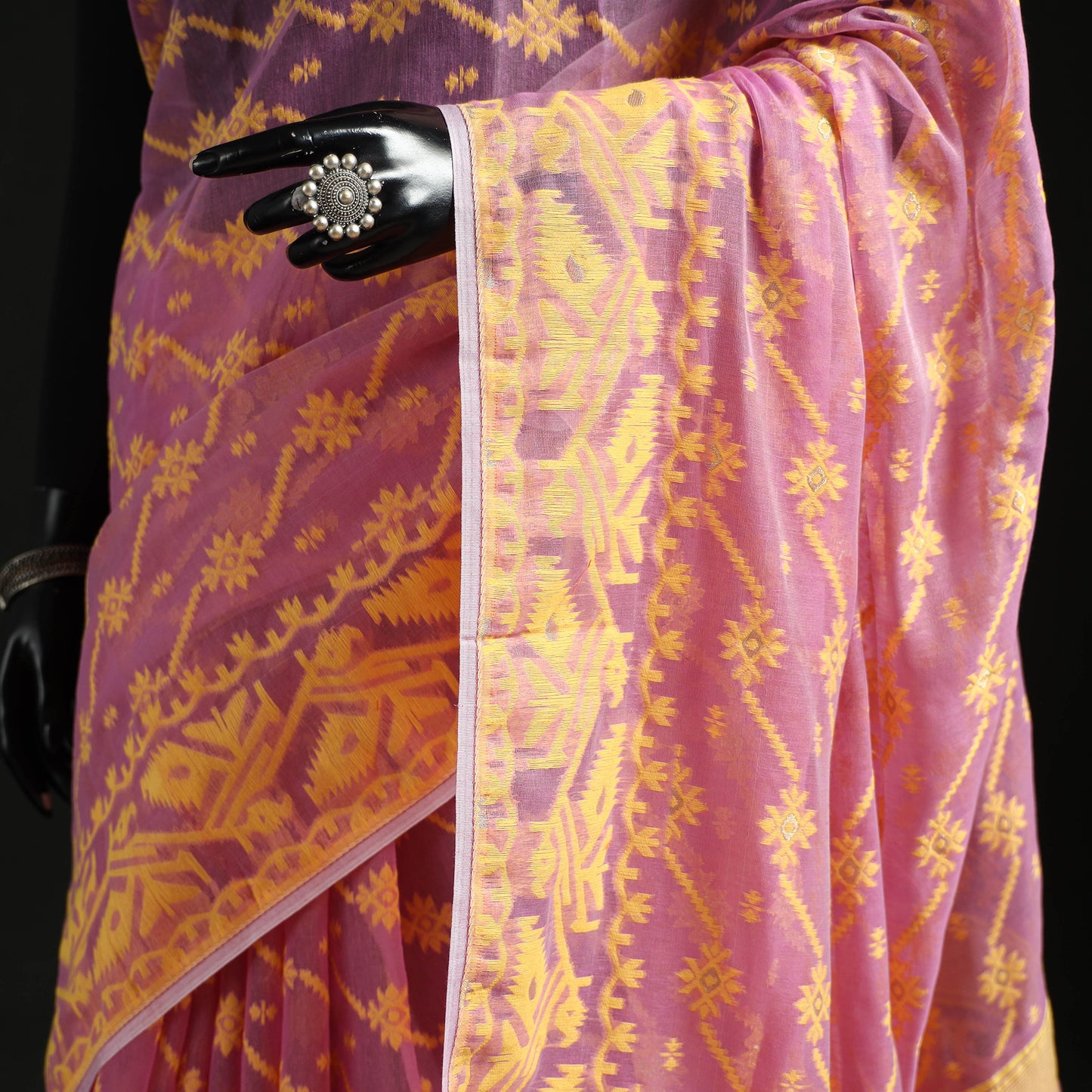 Silk Cotton Dhakai Jamdani Saree 07