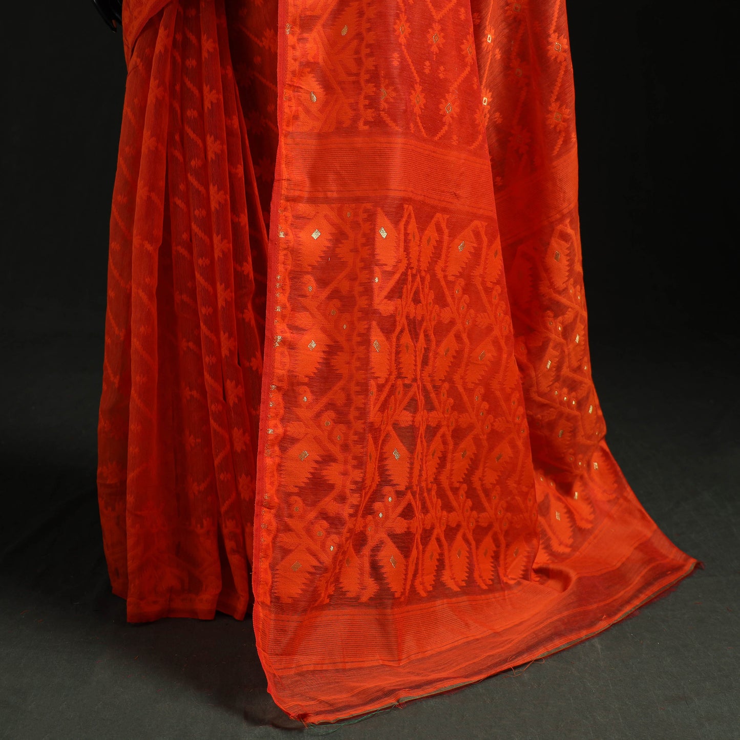 Silk Cotton Dhakai Jamdani Saree 10