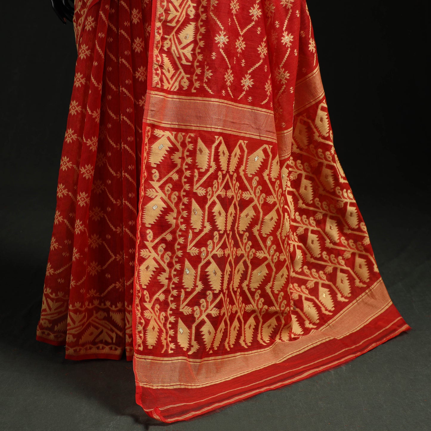 Silk Cotton Dhakai Jamdani Saree 11