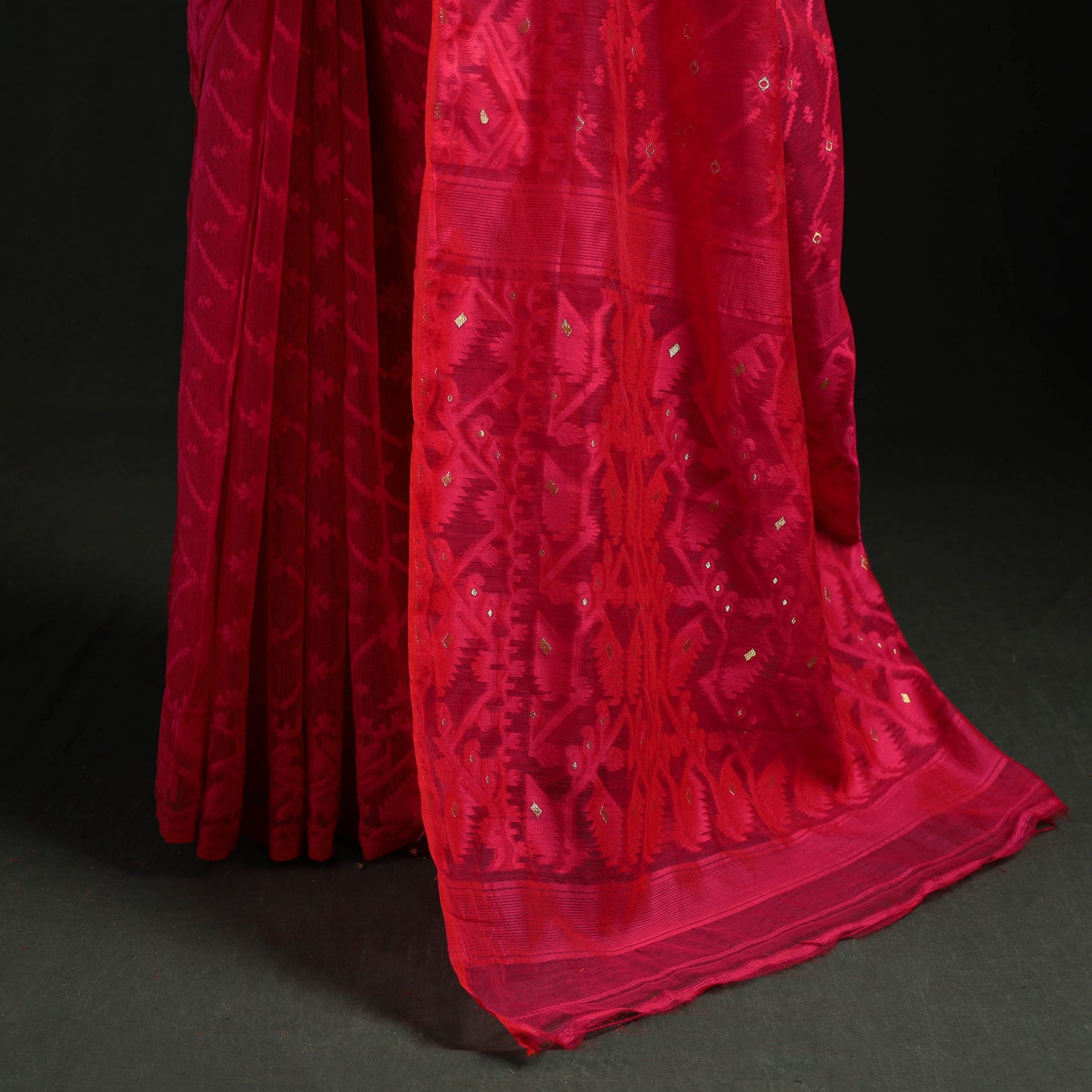 Silk Cotton Dhakai Jamdani Saree 13