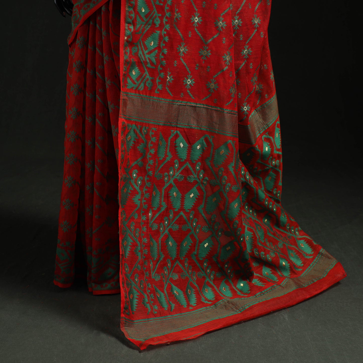 Silk Cotton Dhakai Jamdani Saree 14