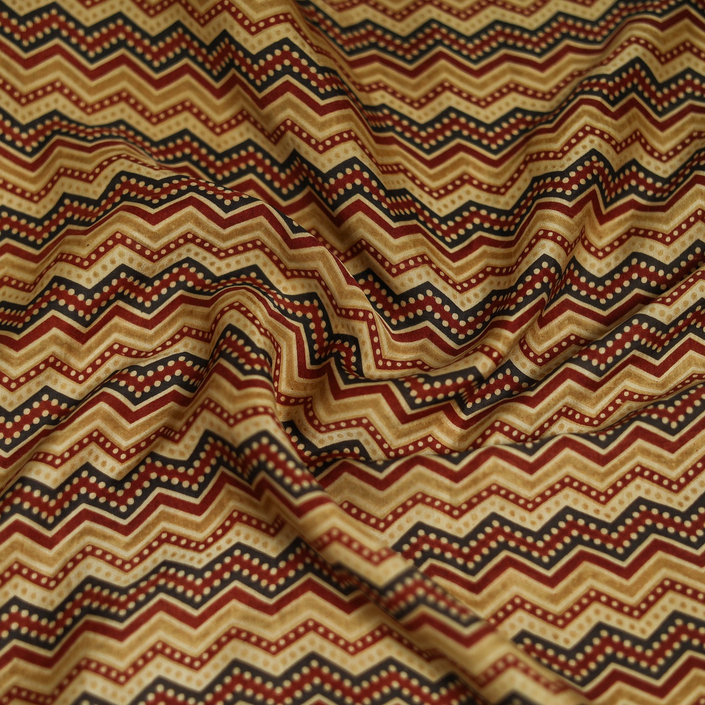 Yellow - Ajrakh Hand Block Print Natural Dyed Modal Silk Scarf 41