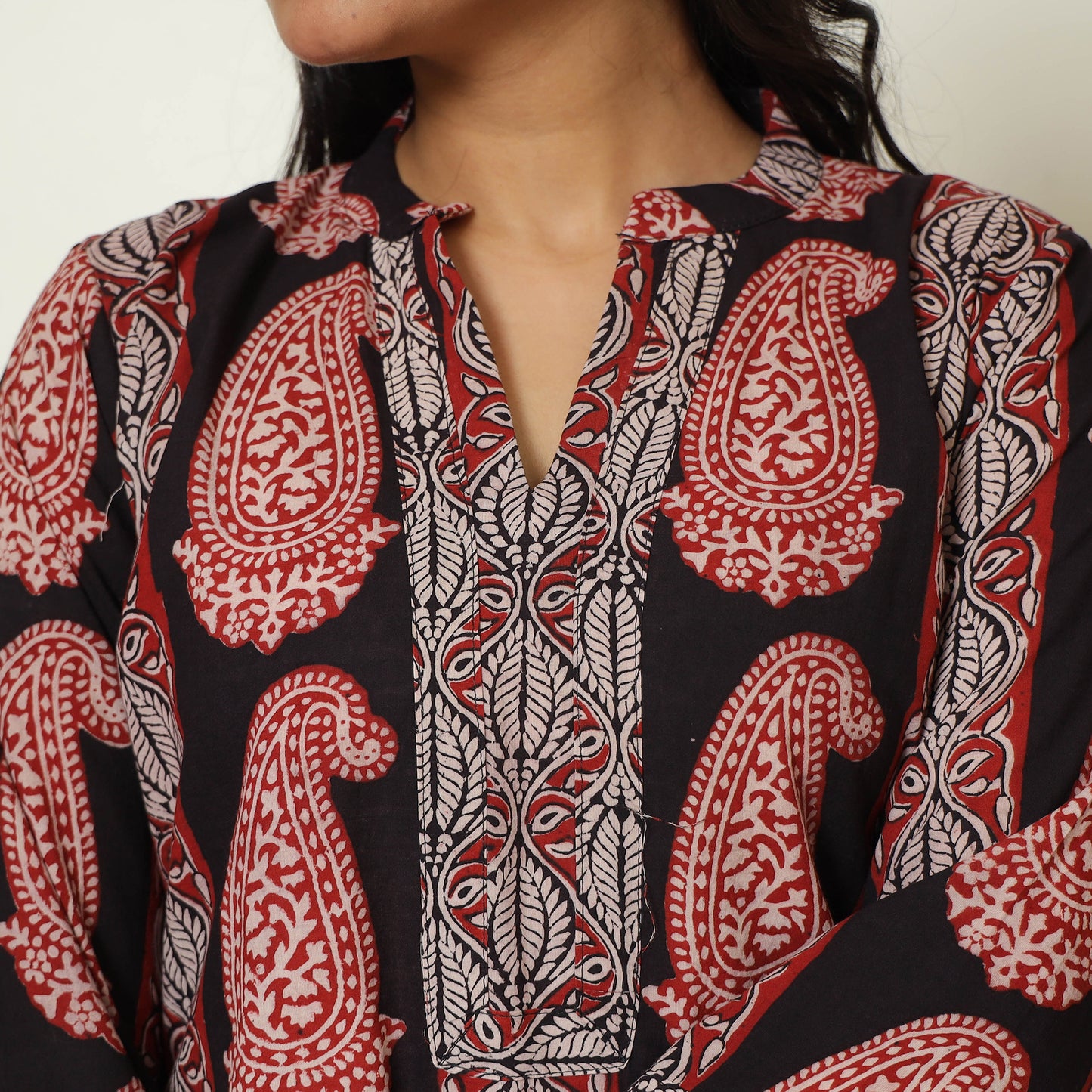 Block Print Cotton Straight Bagh Kurta For Women