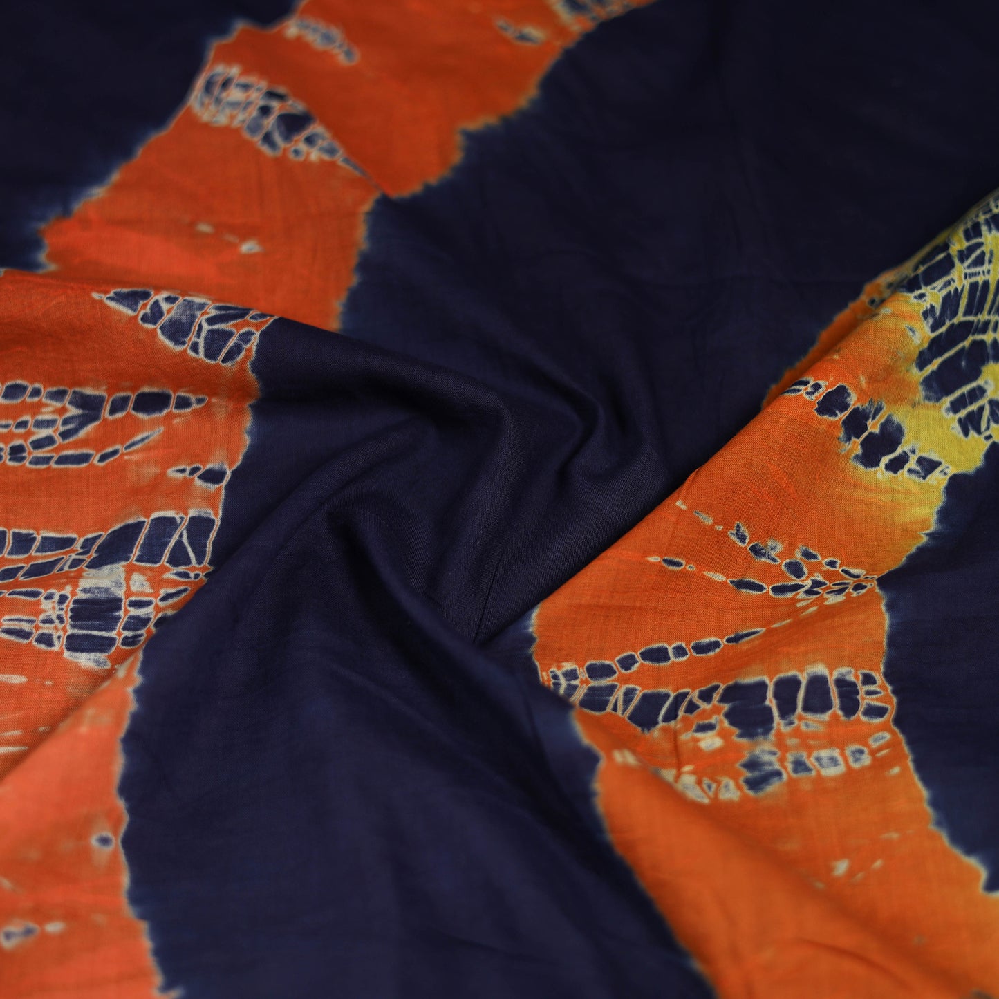 Blue - Shibori Tie-Dye Pure Mul Cotton Scarf 16