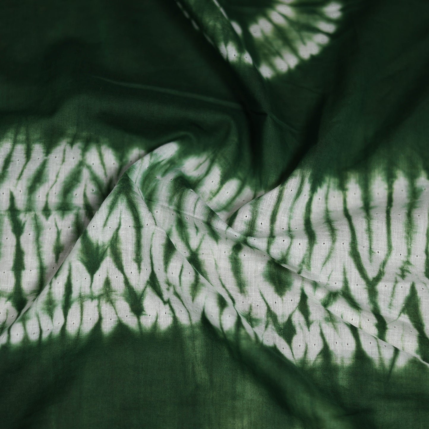 Green - Shibori Tie-Dye Pure Mul Cotton Scarf 13