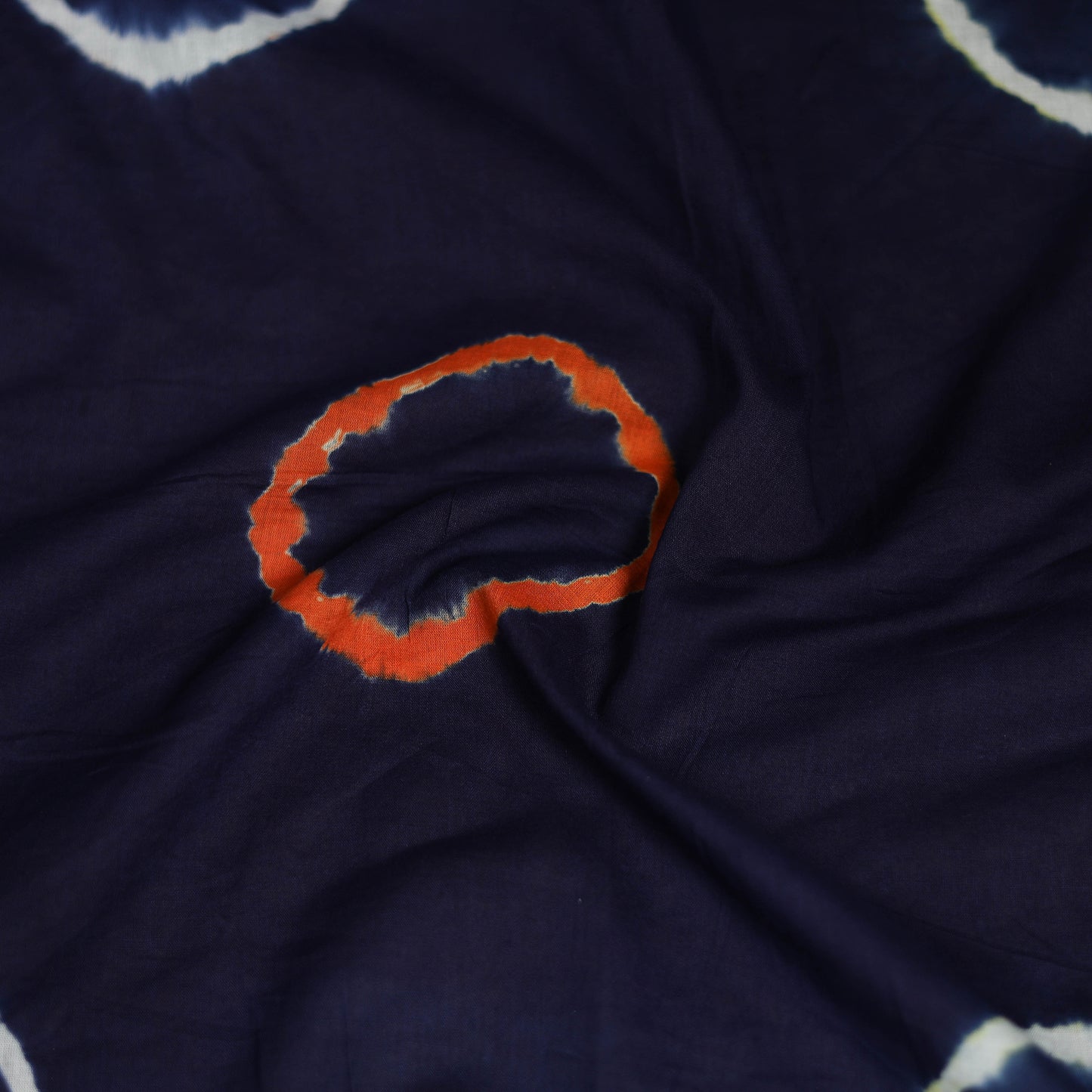 Blue - Shibori Tie-Dye Pure Mul Cotton Scarf 01