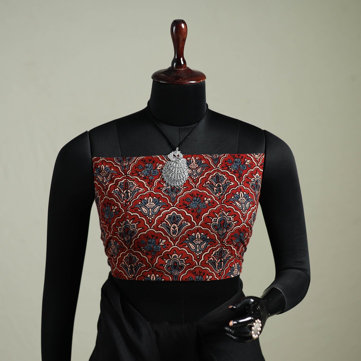 Black - Nazaakat Kota Doria Cotton Plain Saree with Blouse & Jewellery Set 06