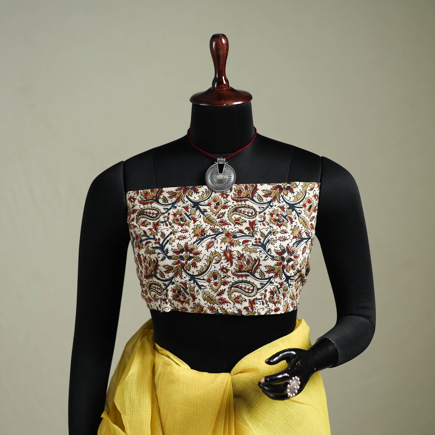 Yellow - Nazaakat Kota Doria Cotton Plain Saree with Blouse & Jewellery Set 17