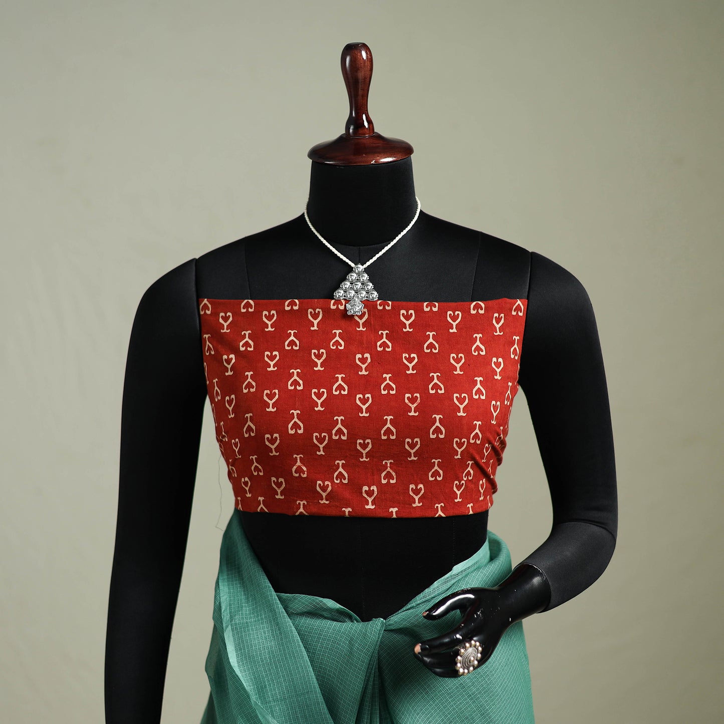 Green - Nazaakat Kota Doria Cotton Plain Saree with Blouse & Jewellery Set 22