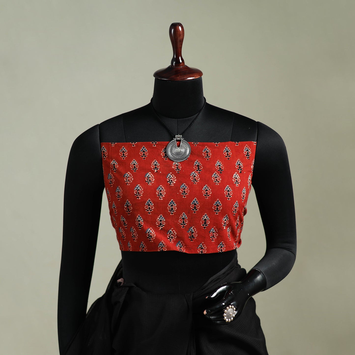 Black - Nazaakat Kota Doria Cotton Plain Saree with Blouse & Jewellery Set 35