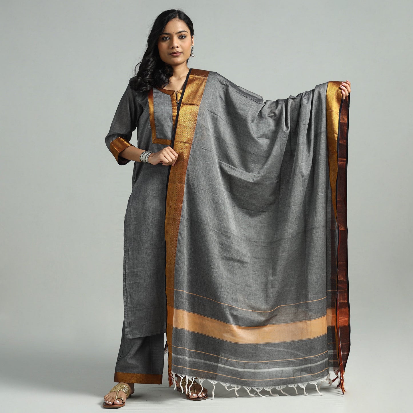 Dharwad Kurta with Palazzo & Dupatta Set