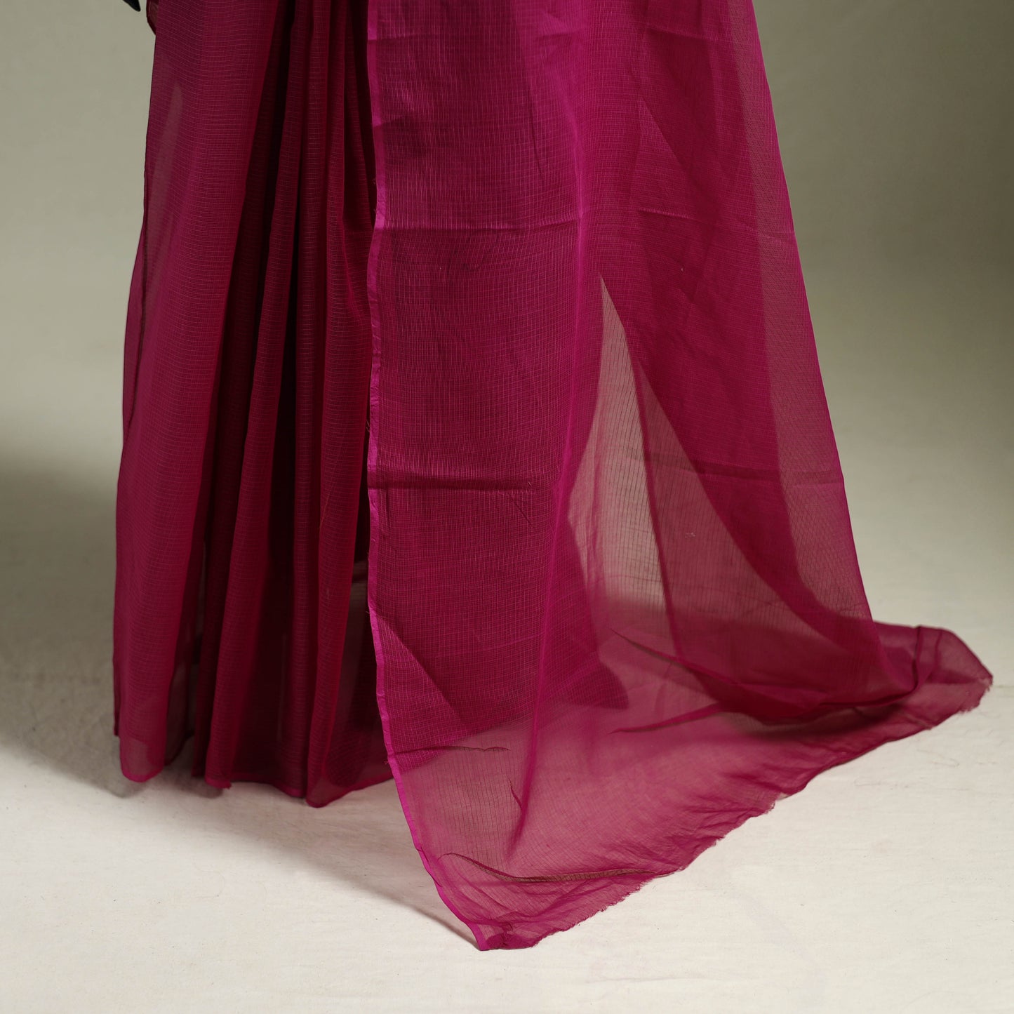Pink - Nazaakat Kota Doria Cotton Plain Saree with Blouse & Jewellery Set 71