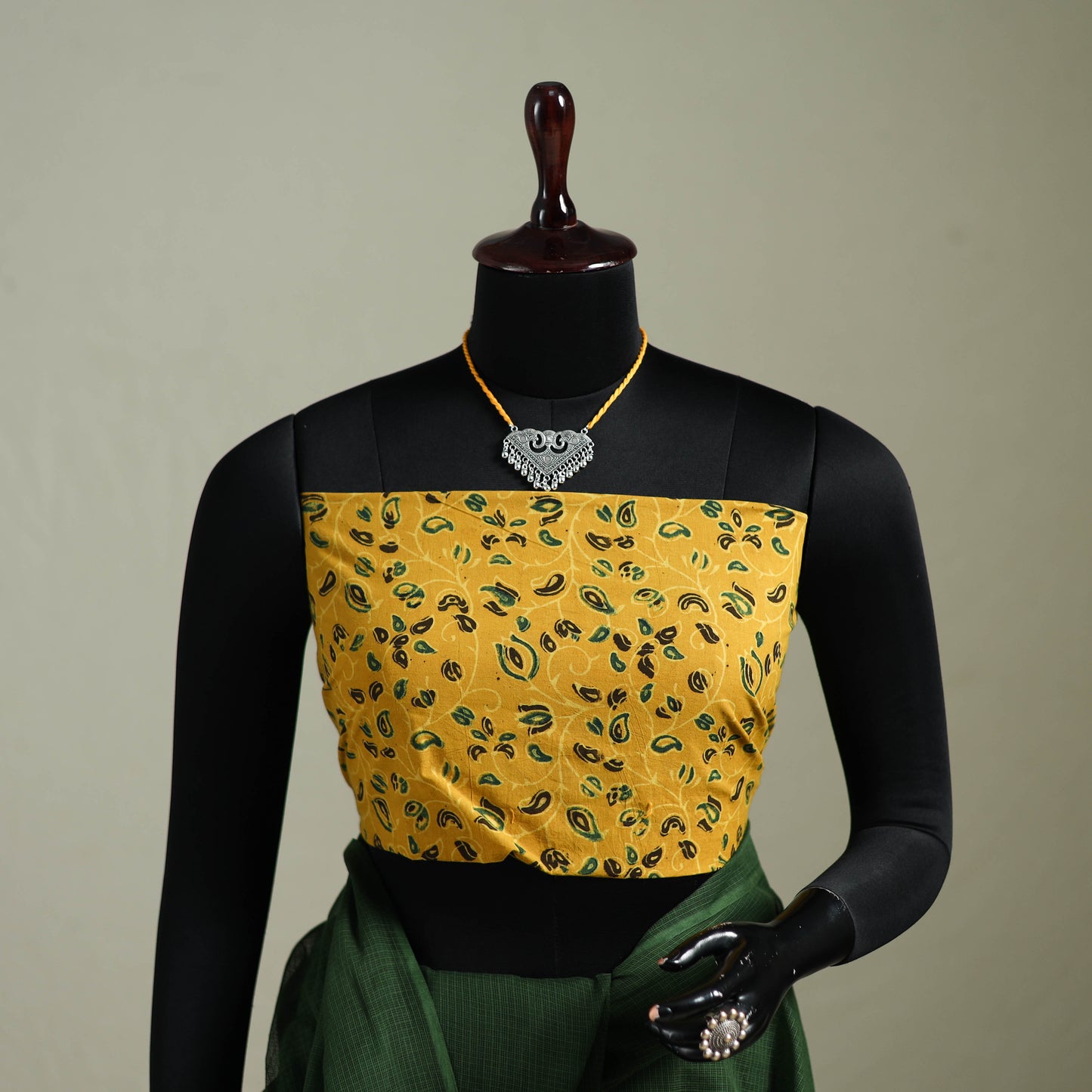 Green - Nazaakat Kota Doria Cotton Plain Saree with Blouse & Jewellery Set 74