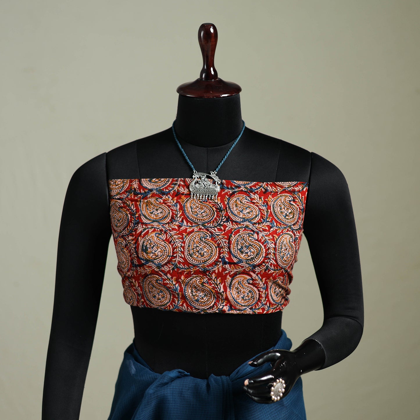 Blue - Nazaakat Kota Doria Cotton Plain Saree with Blouse & Jewellery Set 85