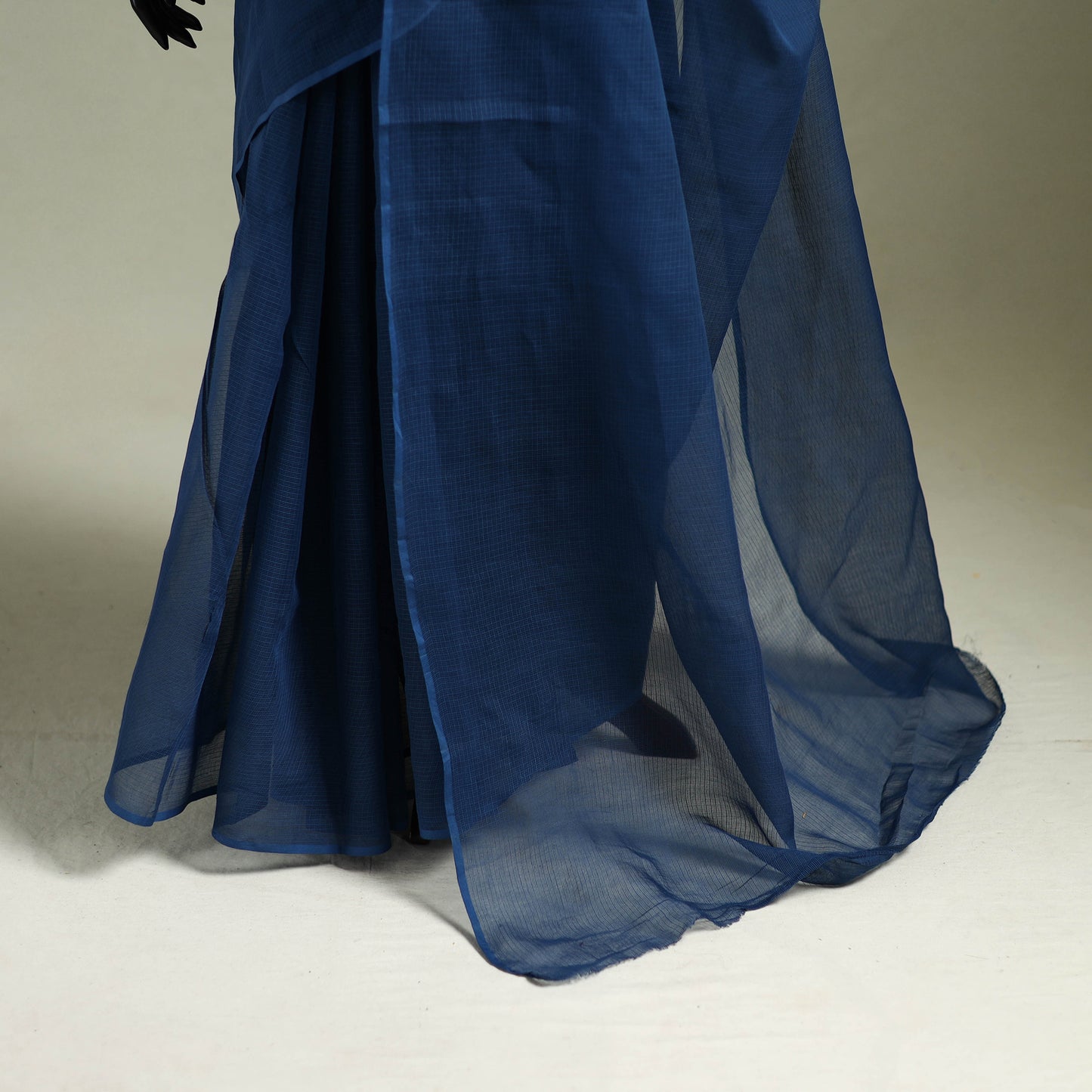 Blue - Nazaakat Kota Doria Cotton Plain Saree with Blouse & Jewellery Set 88