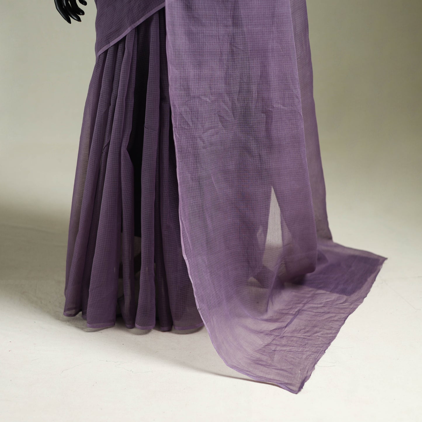 Purple - Nazaakat Kota Doria Cotton Plain Saree with Blouse & Jewellery Set 109