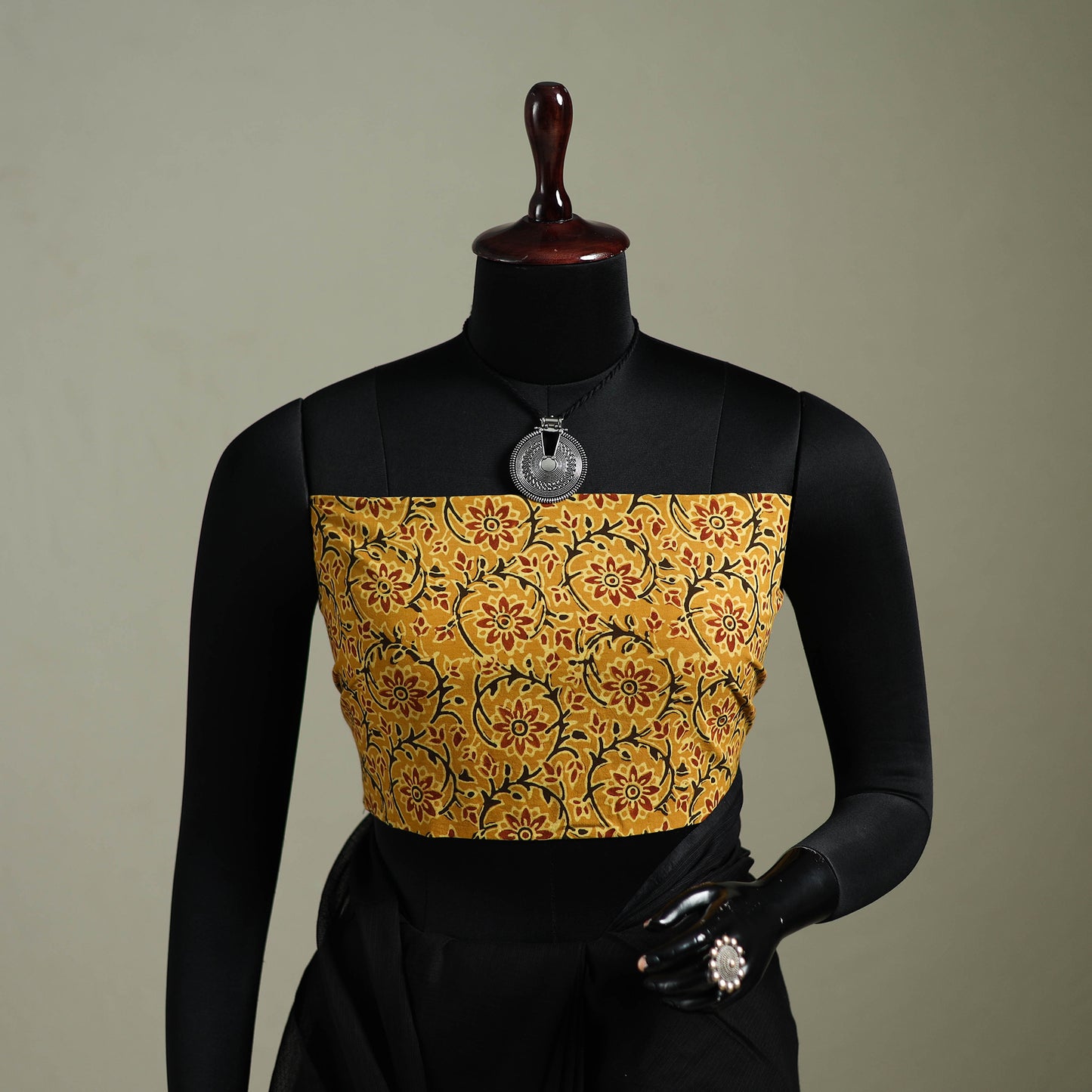 Black - Nazaakat Kota Doria Cotton Plain Saree with Blouse & Jewellery Set 133