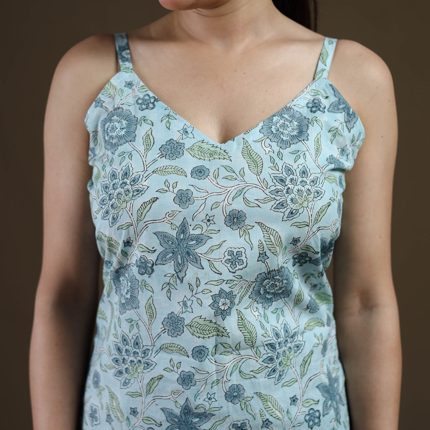 Blue - Sanganeri Hand Block Print Cotton Straight Kurta for women 23